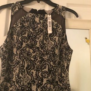 ALICE AND OLIVIA SILVER AND BLACK DRESS
